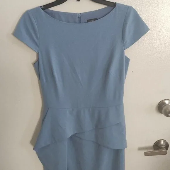 vince camuto peplum dress Vince Camuto Roy peplum dress Purple Polyester ref.142078